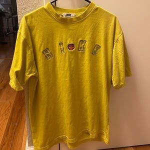 Yellow vintage Nike Short Sleeve Basketball T Shirt